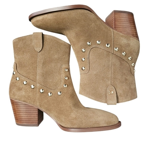 New Authentic Coach Women’s Paline Suede Bootie in Coconut Color Boots Sz 7 NWOT - Picture 3 of 8